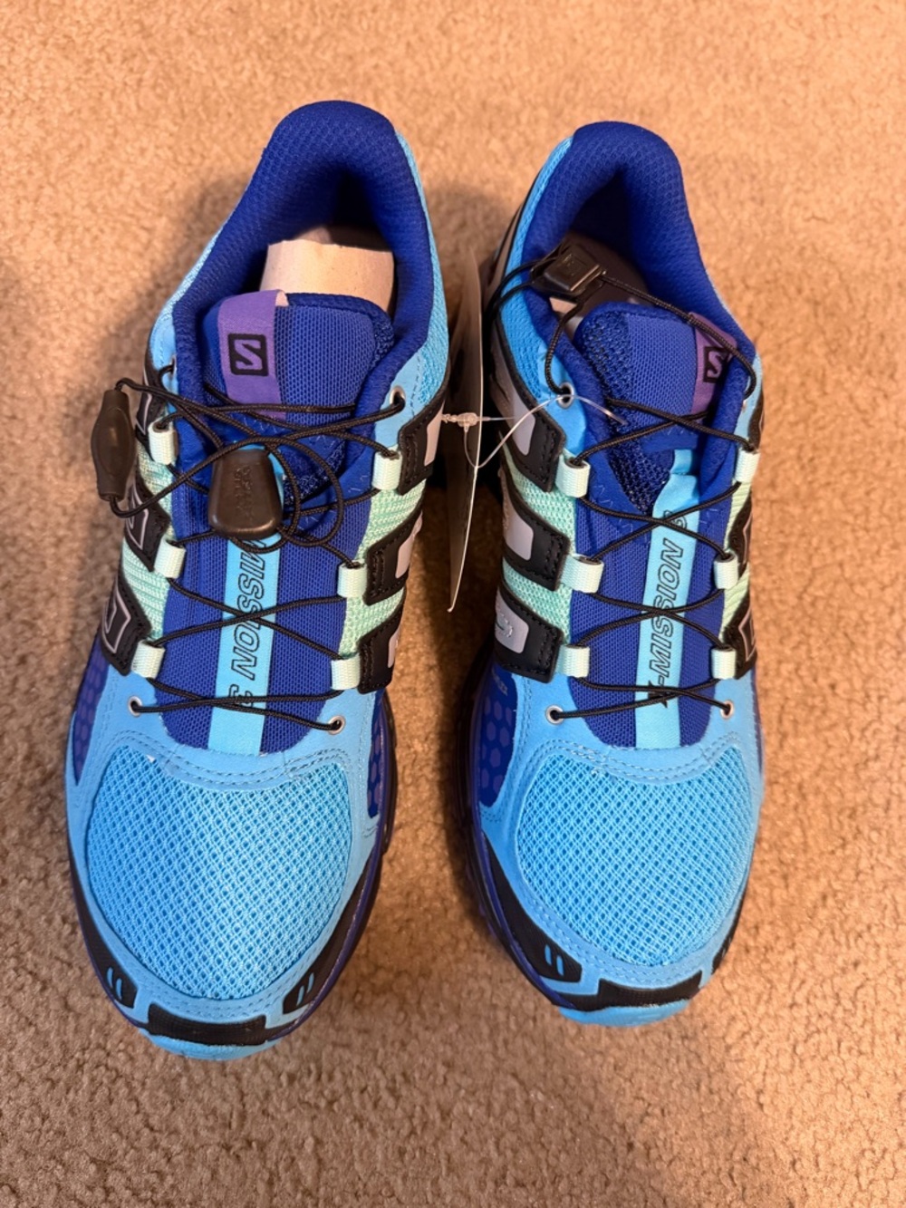 Salomon Blue and Aqua Trail Running Shoes